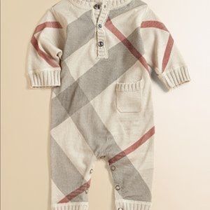Burberry baby boy or girl 12m onesie cashmere